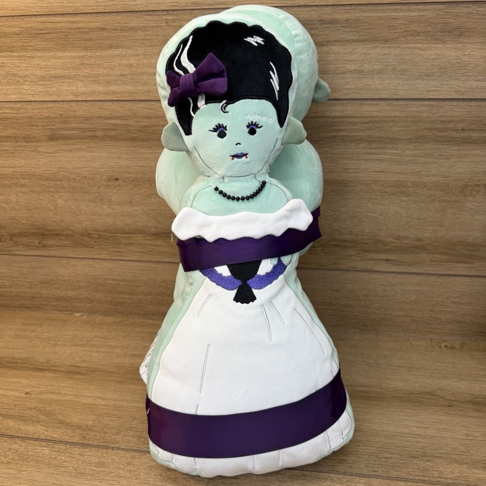 FRANKENSTEIN and BRIDE Pillow Plush Set of 2 Halloween Decor New Forever After